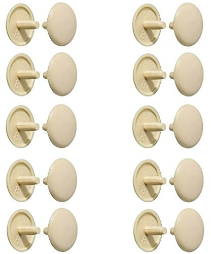 cyclingcolors 20x Abdeckkappe Schraubenkappen Kopflochbohrung Abdeckung Kunststoff Senkkopf PZ2 Möbel (Beige (RAL 1015))