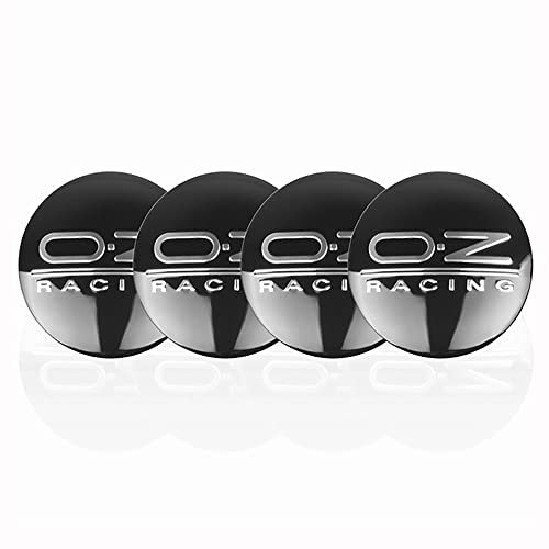 XGAGCF 4 Stück Auto Radnabenkappen Wheel Center Caps Alufelgen Felgenkappen Nabendeckel Aufkleber, ​für OZ Racing 56MM Auto Dekoration Abzeichen Zubehör