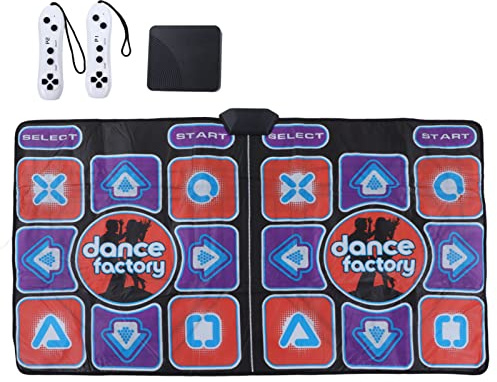 VBESTLIFE Almohadilla de Baile para Niños Adultos, Alfombrilla de Baile Electrónica para TV, Alfombrilla de Baile Doble de Música con Inalámbrico, para Educación Temprana, Ejercicio,