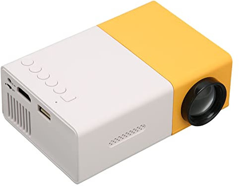Projektor, HD 1080P Tragbarer Filmprojektor, HiFi Smart Home Theater Videoprojektor, Kompakter Videoprojektor, für Smartphone, TV Stick, Tablet, Laptop