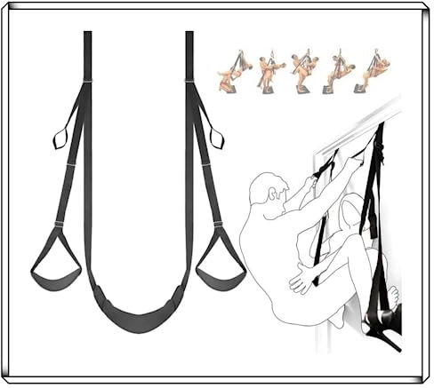 Altalena da Yoga Appesa Anti gravità, Altalena con Cuscino in Peluche in Pelle Nera per Tutte Le Aree Ricreative 𝖘𝖊𝖝 𝖇𝖔𝖓𝖉𝖆𝖌𝖊