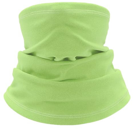 Damen Herren Winter Loop Schal Loopschal Schlauchschal Halsschal Halswaermer Multifunktionstuch Fleece Halswärmer Halstuch Winddicht Ski Maske Warmer für Outdoor Radsport Motorrad Laufen,Grün,L