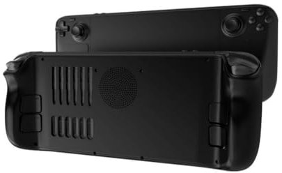 Hzxkqmil Ersatz-Rückplatte Gehäuse Faceplates für Steam Deck/Steam Deck OLED, Handheld-Konsole DIY Gehäuse mit Kühlung Vent Wärmeableitung (Schwarz)