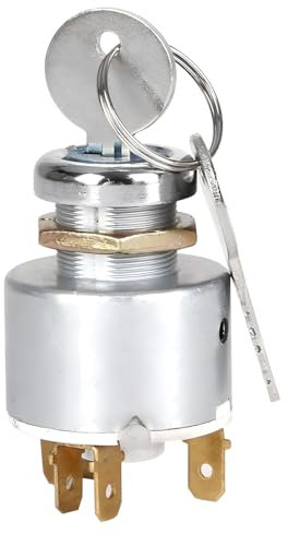 CGEAMDY Interruptor De Encendido Universal 12v, Interruptor De Encendido Del Motor Con Llave, Interruptor Encendido De 5 Posiciones on off Con 2 Llaves, Para Coche Motocicleta Tractor Camión Scooter