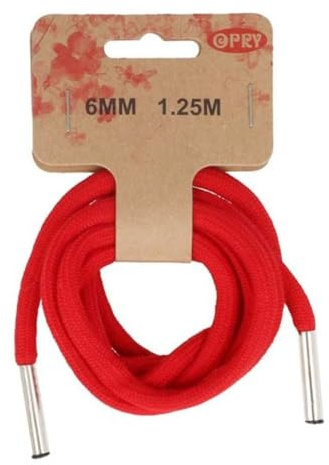 Opry Cord, Cotton, 722 Red, 6mm, 1.25m