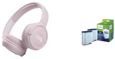 JBL Tune 510BT – Bluetooth Over-Ear Kopfhörer in Rosa & Philips AquaClean Kalk- und Wasserfilter für Espressomaschine, Kein Entkalken bis 5000 Tassen, Doppelpack