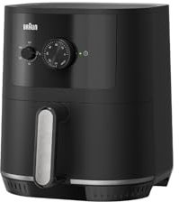 Braun Heißluftfritteuse MultiFry 3 HF3000, 4,3L, Airfryer, 80-200°, RealAir Technologie, Timer, 12 Programme, Touch-Steuerung, 1500W, Mattschwarz