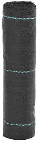 vidaXL Membrana para malezas PP Negra 0,5x50 m, Tela contra Malas Hierbas, Tela de Control de malezas, Tela de malezas, Telas para Malas Hierbas