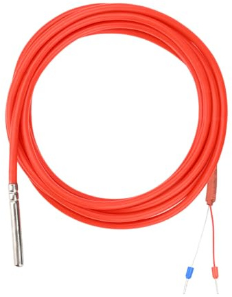 Aideepen PT 1000 Temperaturfühler, 1 Stuck 3 Meter Silikon-Leitung Kabel Digitaler Wasserdicht Temperatursensor mit Edelstahlsonde, Temperaturmessbereich -50℃~180℃