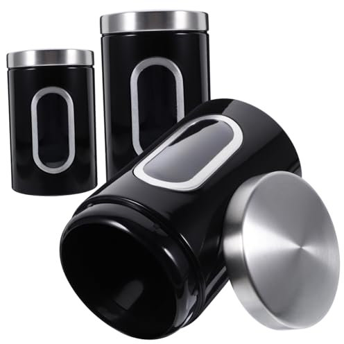 LABRIMP Bote Hermético Inoxidable para Alimentos Contenedor de y Café 500Ml Diseño Transparente para Cocina y Almacenamiento de Especias