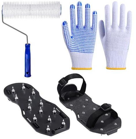 BERXOL Self-Leveling Cement Tool Kit, Spike Roller, Paint Roller, Epoxy Shoes Spikes, Floor Leveling Tools (Supplementary Tools)