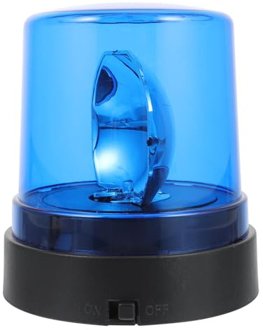Abaodam Luz de Advertencia LED Roja Intermitente Giratoria para Policía, Lámpara de Alerta de Juguete Infantil, Luz de Emergencia Decorativa de Plástico Segura, 1 Pieza
