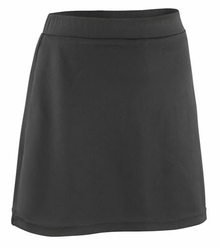 Athletic Sportswear Mädchen Skort 2-in-1 Shorts Tennisrock Aktive Gymnastikschule PE Sportshorts (13-14 Jahre, Schwarz)