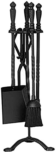 Set di Accessori per Stufa a Carbone con bruciatore a Legna Tradizionale per caminetto, braciere all'aperto/Camino per Interni/Kit di accompagnamento al caminetto (Colore : Bronzo)