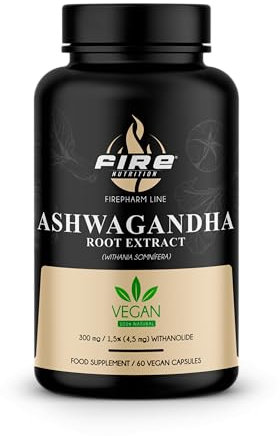 Fire Pharm - Ashwagandha 60 Vegan caps - Contribuye a la mejora del Insomnio y el Estres
