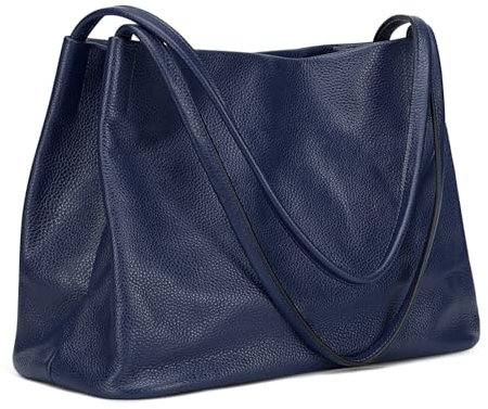 Kattee Damen Tragetaschen aus weichem Echtleder lässige Schulter Hobo Geldbörsen und Handtaschen mit magnetischem Druckknopfverschluss oben