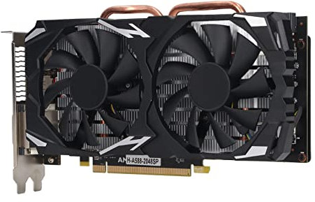 Yanmis Tarjeta Gráfica RX 580, Tarjeta Gráfica GPU para Juegos PCI Express 3.0 de 256 bits GDDR5 1284/7000 MHz, HDMI DVI DP con Ventiladores de Refrigeración (RX580 8GB GDDR5 256BIT)