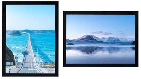 Jyvlucient 2PCS A5 Magnetic Photo Frames Self Adhesive Magnetic Picture A5 Frame Magnetic Picture Holder Waterproof Clear Sign Holders for Paintings Photos Notices Certificate Poster