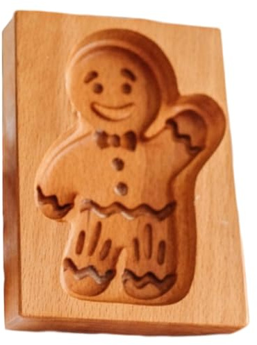 Stampi per biscotti in legno, stampi per biscotti con goffratura a forma di omino di pan di, per in legno per utensili da cucina fai da te per Natale