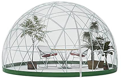 Tienda de campaña geodésica, cúpula de burbujas de PVC de 12 pies con cubierta, cúpula transparente para exteriores, para camping, invernaderos, fiestas y casas de juegos