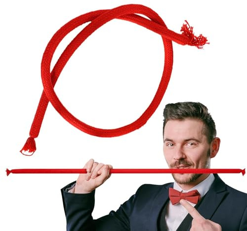 Magic Trick Rope - Illusione ottica, strumento espediente per trucchi, trucchi magici creativi, corda divertente, facile da fare spettacoli magici, | puntello magico per commedia palco primo piano