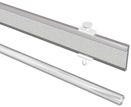 Flairdeco Paneelwagen mit Klettband, kürzbar, Aluminium, Silbergrau, 100 cm, 4-Einheiten