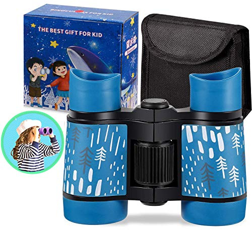 Binoculars for Kids Best Gifts for 3-12 Years Boys Girls High-Resolution Optics Shockproof Mini Compact Binocuolar Toys