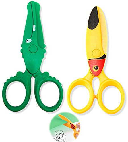Sicherheits Scheren für Kinder 2pcs Sicherheit Schere Kinder Klein Kinder Sicherheit Schere Sicherheitsschere Bastelschere Kinderschere Papierschere Training Schere Vorschule Kinderschere ab 2 Jahre