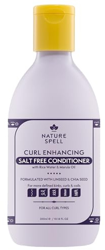 Nature Spell Locken Spülung, definiert und repariert Locken, für alle Lockentypen, mit Reiswasser und Leinsamen, salzfrei, parabenfrei, vegan, 300 ml