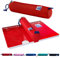Oxford Federmäppchen für Mädchen und Jungen, Federmappe Rot mit Gummiband, Etui rund 22cm