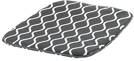 KADAX Sitzkissen, 40x40x2cm Gartenstuhlauflagen aus 52% Baumwolle, Sitzauflagen, Weiche Polsterauflagen für Gartensessel, Sitzpolster, Gartenmöbel-Kissen (Grau)