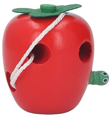 CHICIRIS Lernfähiges Fädelspielzeug für, Verbessert die Hand-Auge-Koordination und die Feinmotorik. Das Wurm- und Apfel-Design REGT Das Umgekehrte Denken (Spielzeug)
