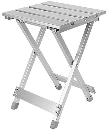 predolo Sgabello Pieghevole in Lega Di Alluminio, Sedie Portatile Da Campeggio per Campeggio, Spiaggia, Aperto, Patio, Terrazza, Picnic, Pesca, Dimensione Piegata 43 X 26 Cm