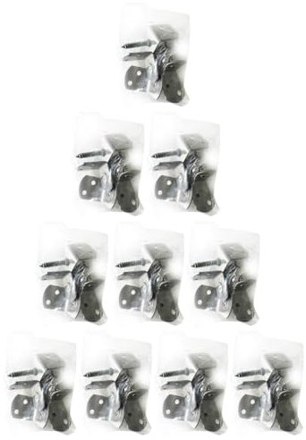 10er Set Zaunbeschläge aus Edelstahl | 4er Set | zur Befestigung von Holz-Zäunen am Zaunpfosten |Zaun-winkel | L-Winkel | Zaun-Halter | Zaunbefestigung | Elementhalter | Flechtzaunhalter