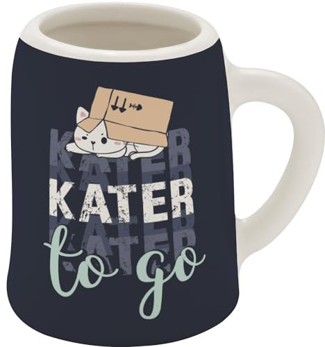 GRUSS & CO Schnapskrug mit Motiv Kater | New Bone China, 5 cl, Mini-Krug mit Spruch | Lustiges Geschenk, Party, Männergeschenk | 73854