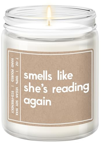 Gifts for Book Lovers, Readers - Best Friend Birthday Present - Book Lovers, Bookish, Funny Gifts for Women - Lavender Scented Candle
