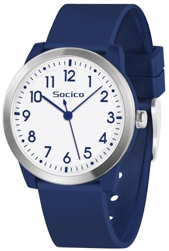 SOCICO Kids Watch Analogue, 5ATM/50M Waterproof Wrist Watch Children Girls Boys Teenagers Easy Read Kids Quartz Minimalist Watches for 8-18 Years (Navy Blue)