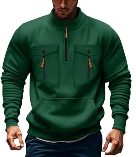 TOFOTL Sudadera Hombre Talla Grande Regalo Deportivas Capucha Jersey Vestir Chaqueta Chandal Hoodies for Men Sudaderas Personalizadas Hombre Buzos Personalizada +jersey Vestir T-Verde oscuro 4XL