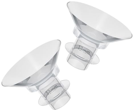TOGEVAL Inserti Flangia in Silicone 13mm per Tiralatte 2 Pezzi, Sicuri e Sterilizzabili a Vapore, Riduttori di Dimensione Indossabili per Allattamento Confortevole