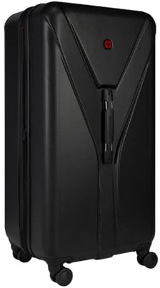 WENGER Ibex Trunk Hartschalenkoffer mit 4 Rollen, Trolley, Groß, 84 (101) l, Sicherheitsschloss, Damen Herren, Reisen Urlaub, Schwarz, 612042
