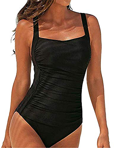 SEDEX Costume Intero Donna Push Up Monokini Sexy Costume da Bagno Donna Beachwear dello Swimwear Imbottito da Spiaggia Mare e Piscina Swimsuit(Nero,M)