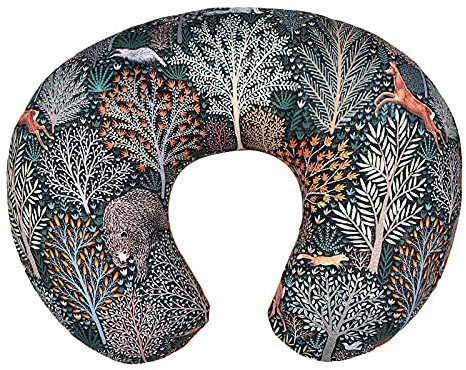 Yolispa Housse de coussin d'allaitement (housses uniquement), housse de coussin d'allaitement en forme de U, taies d'oreiller amovibles et lavables pour les mamans qui allaitent