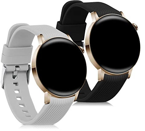kwmobile 2X Sportarmband kompatibel mit Huawei Watch GT 3 Pro (43mm) / Watch GT 3 (42mm) Armband - Fitnesstracker Band Set aus TPU Silikon