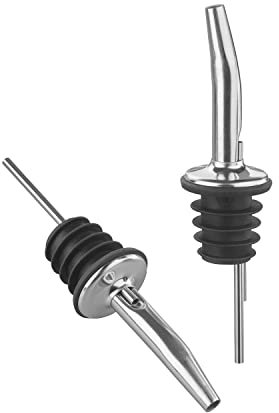 Tala Stainless Steel Oil Pourers, Drip-Free Spout for Olive Oil, Vinegar & Dressings, Reusable Bottle Pourer for Precision ControlLeakproof & Rust-Resistant, Set of 2