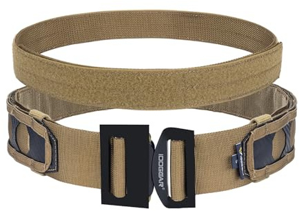 IDOGEAR Taktiskt Molle-bälte 2 tum snabbfrigörande stridsbälte med krok och 1,5 tum spänne inuti bältet