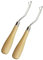 Häkelnadel, 2 Stück Holzgriff Häkeln Knüpfhaken Gebogene Häkelnadeln, Knüpfnadel Haar Häkelnadel Stricken Häkeln, Ergonomischer Griff Häkelnadel-Set für Anfänger
