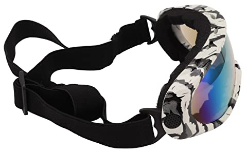 Anti UV Vindtät Vattentät Hundsolglasögon Justerbar Rem med PC-lins och PVC-ram Doggy Fashionabla Glasögon för Utomhusaktiviteter (ram)