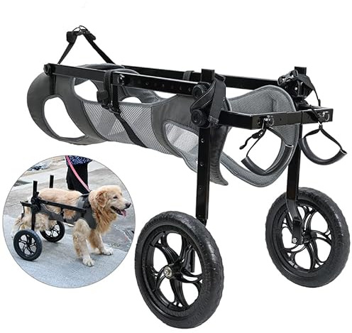 Duuclume Silla de ruedas grande para perros con patas traseras, ayuda a la movilidad y carrito para mascotas discapacitadas