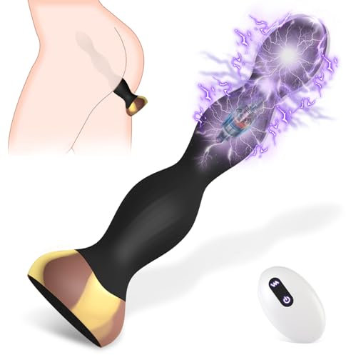 Elektrostimulation Analkugeln Analkette Anal Beads, Sex Spielzeug estim anal Vibrator Prostata Stimulation Männer Sexspielzeug Buttplug Analplugs Analspielzeuge, Reizstromgerät für Anfänger Die Paare