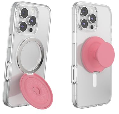PopSockets kick-out-grepp för MagSafe, telefongrepp med inbyggt telefonstativ, justerbart ställ för porträtt eller landskap, starkt magnetiskt grepp, trådlös laddning kompatibel – kitt